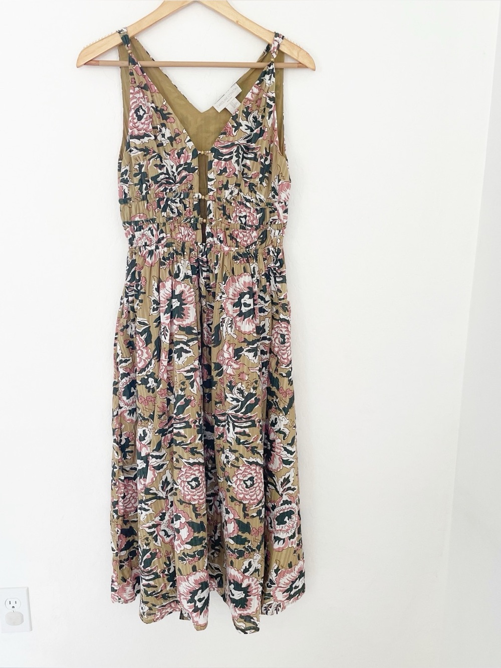Caroline Constas floral maxi dress size small